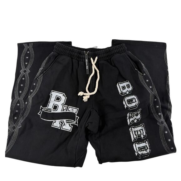 Boredom Kills Men's Black Collegiate Sweatpants Size L - Picture 5 of 10